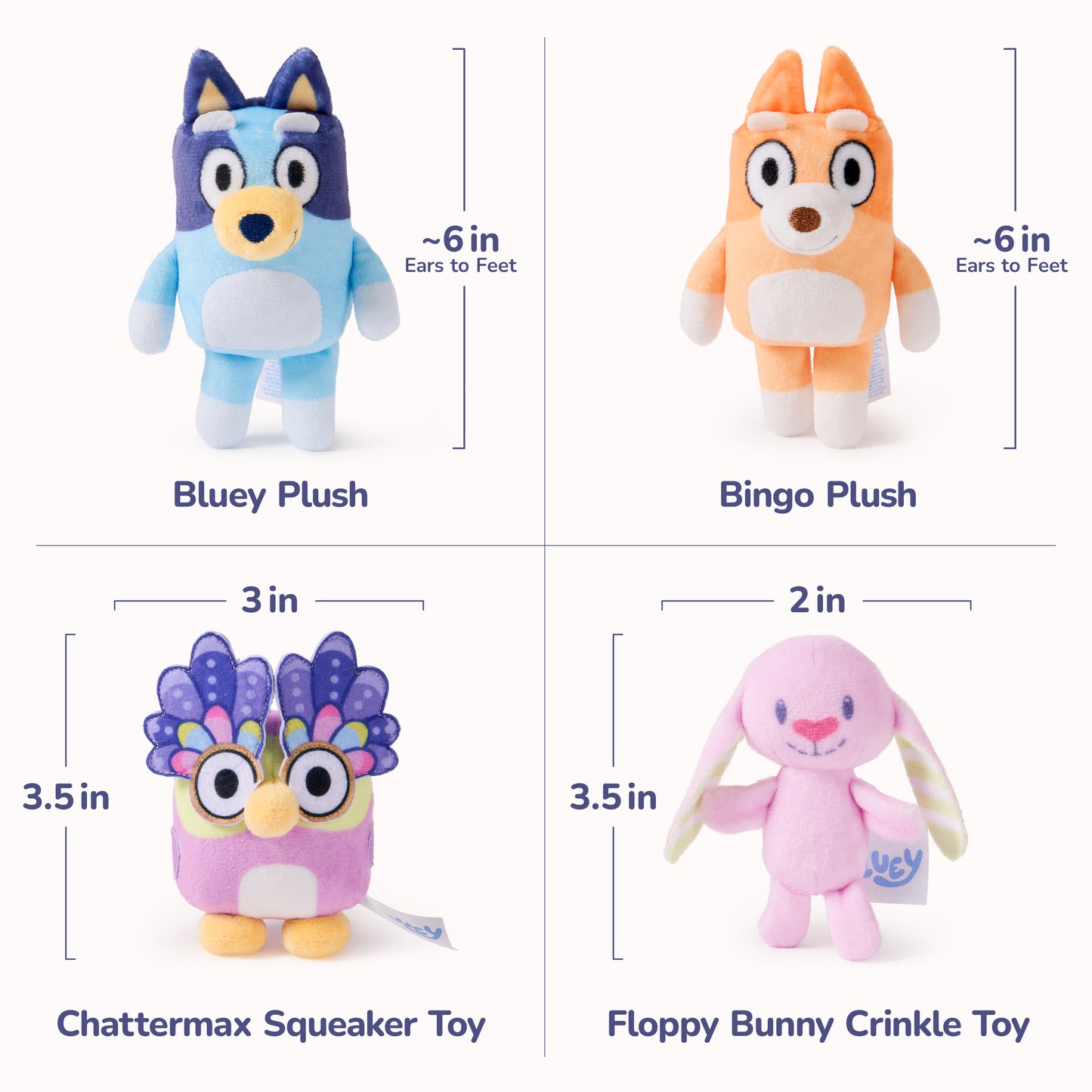 Bluey 5-Piece Playset, 7 in