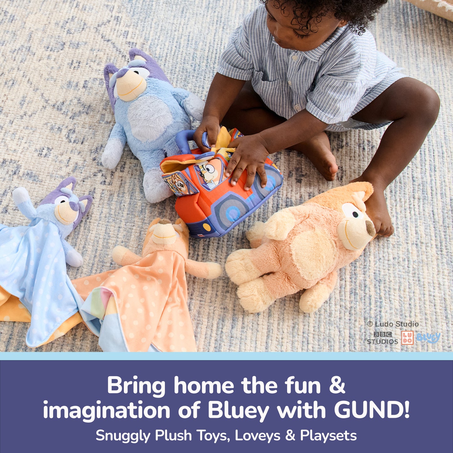 Sustainably Soft: Bluey Lovey, 13 in (Made from 100% Recycled Materials)