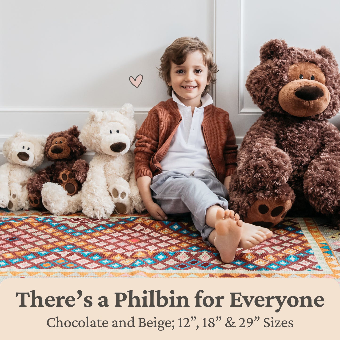 Philbin Bear, Beige, 12 in