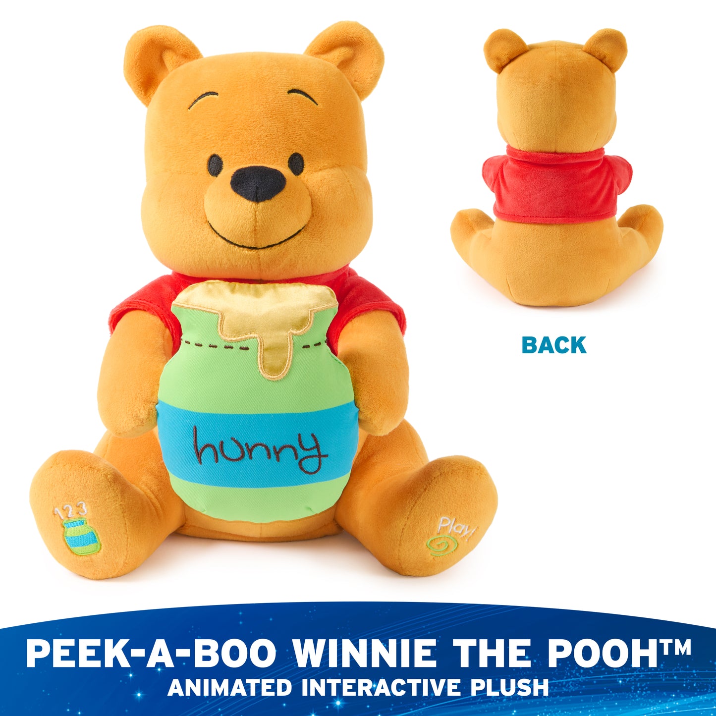 Peek-a-Boo Winnie the Pooh Animated Plush, 11 in