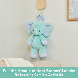 Safari Friends Elephant Pull-Down Musical Plush (Plays Brahms’ Lullaby), 12 in
