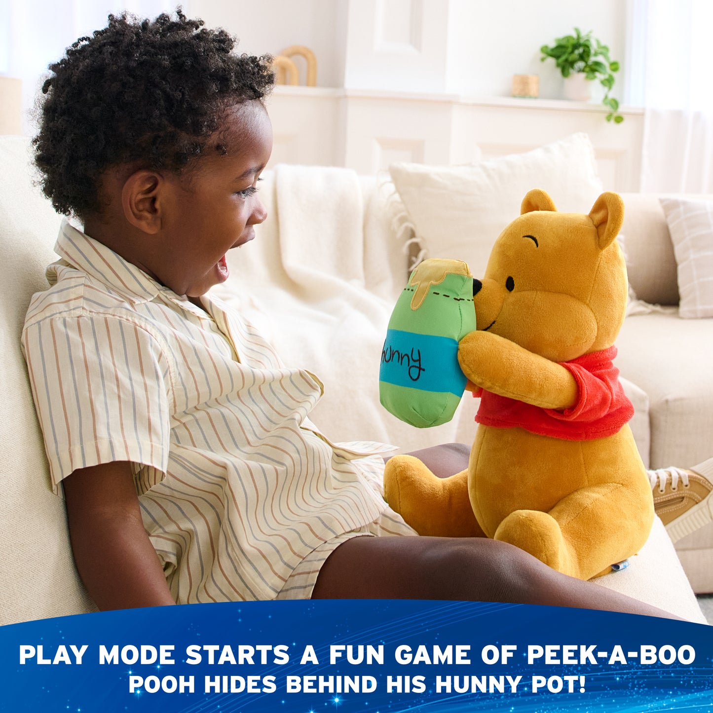 Peek-a-Boo Winnie the Pooh Animated Plush, 11 in
