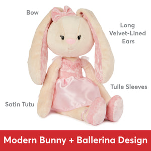 Curtsy the Ballerina Bunny Take-Along Friend, 15 in