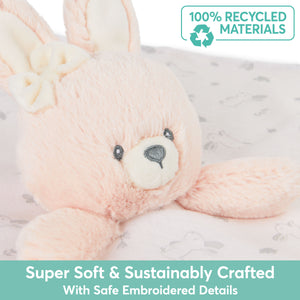 Sustainably Soft™ 100% Recycled Lovey: Roise™ Bunny, 10 in