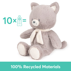 Sustainably Soft 100% Recycled Kitten, Gray, 13 in