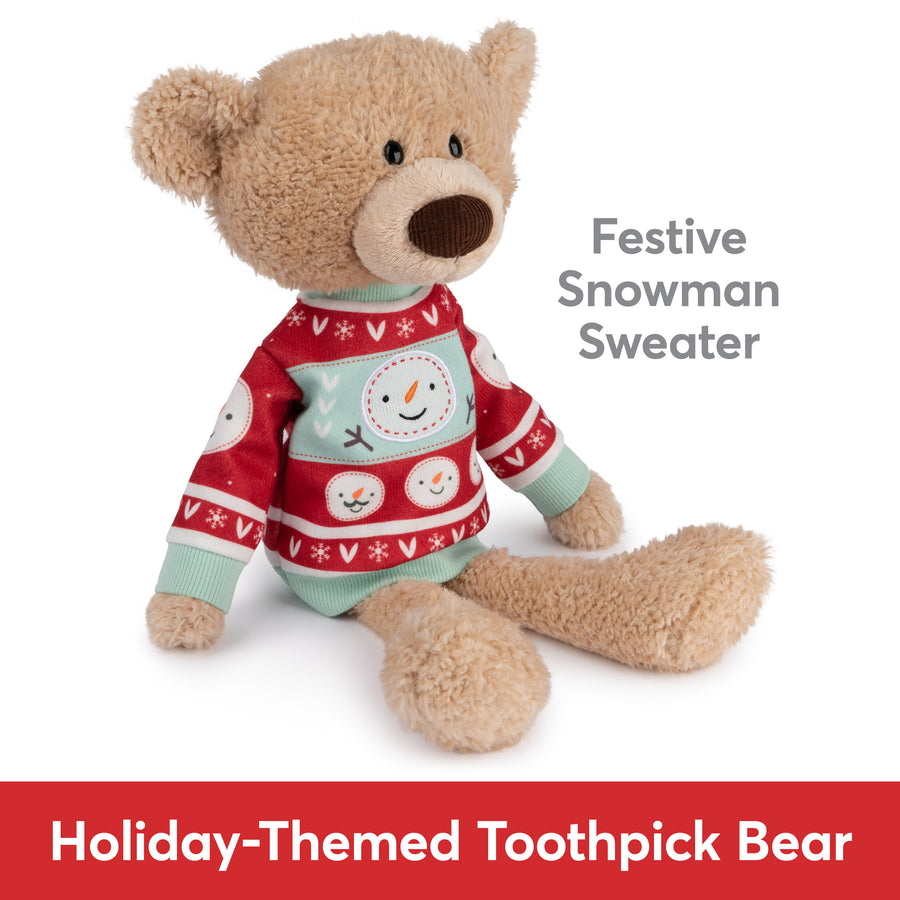 Sleigh Toothpick™ Bear with Holiday Sweater, 15 in