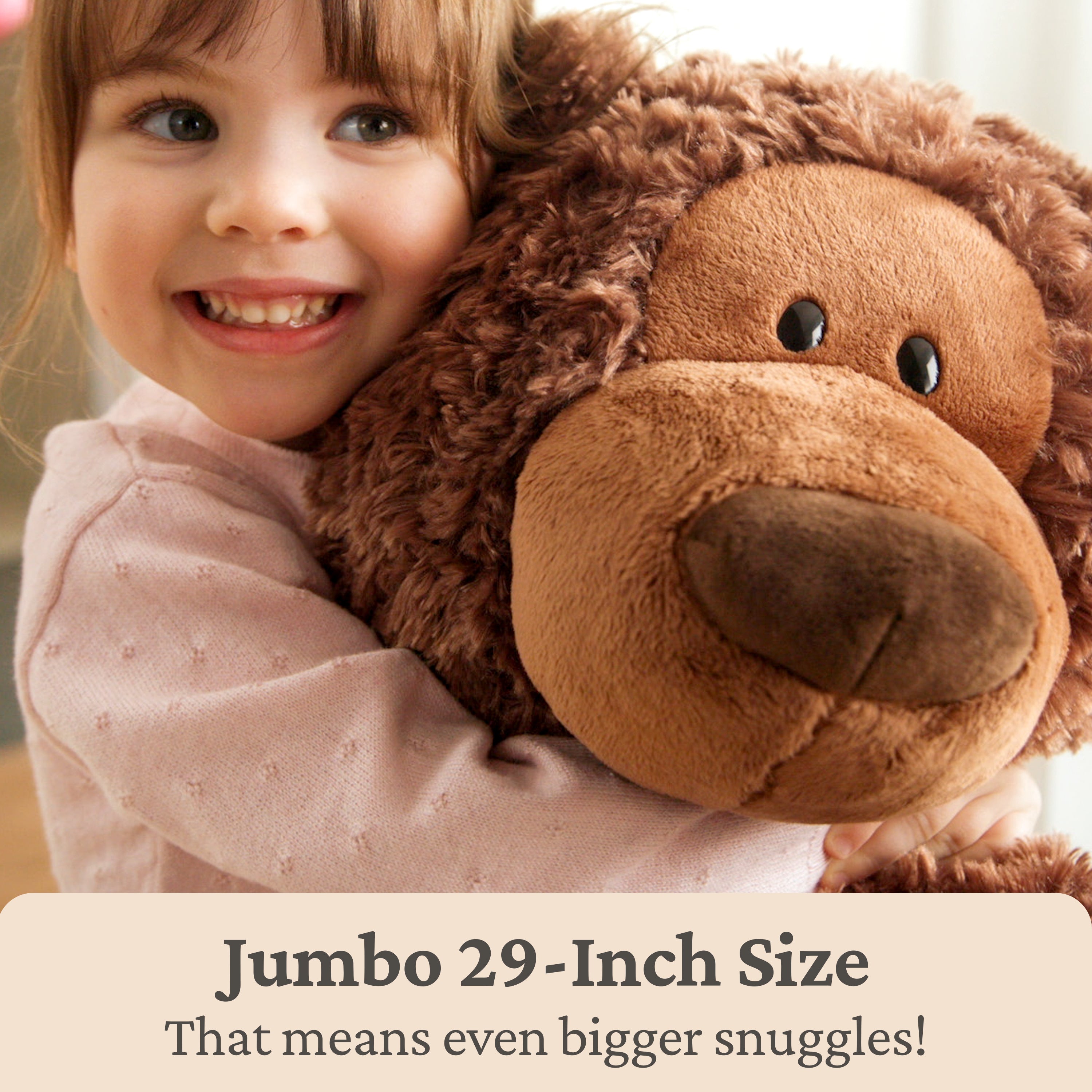 Jumbo Philbin Bear, Chocolate, 29 in – Gund