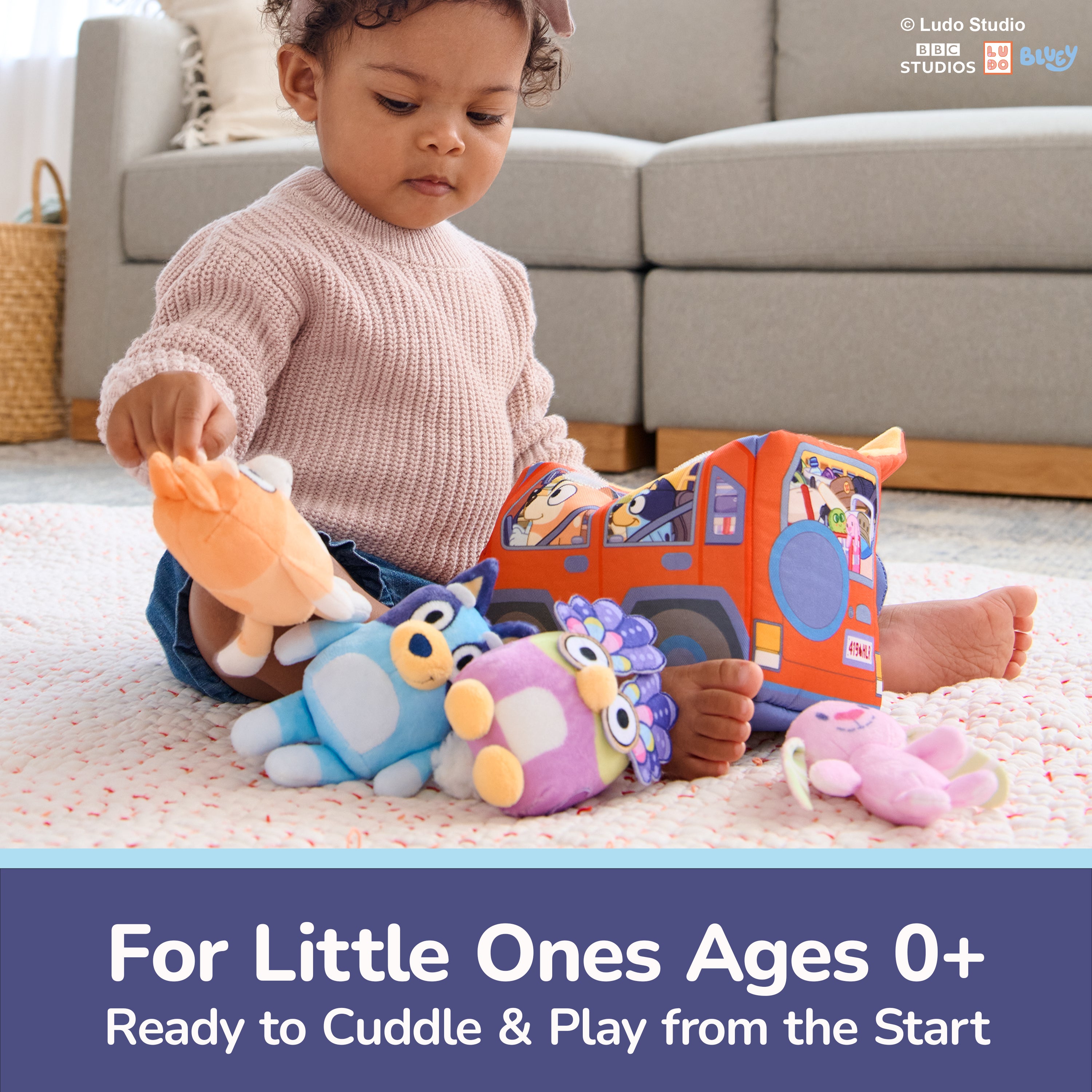 日本未発売GUND Bluey 公式 5ピース ぬいぐるみプレイセット 知育玩具 Bluey 5-Piece Playset, 7 in – Gund