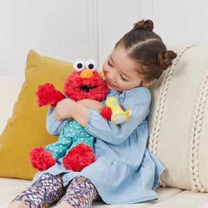 Bedtime Elmo with Glow-in-the-Dark Pajamas & LED Flashlight, 12 in