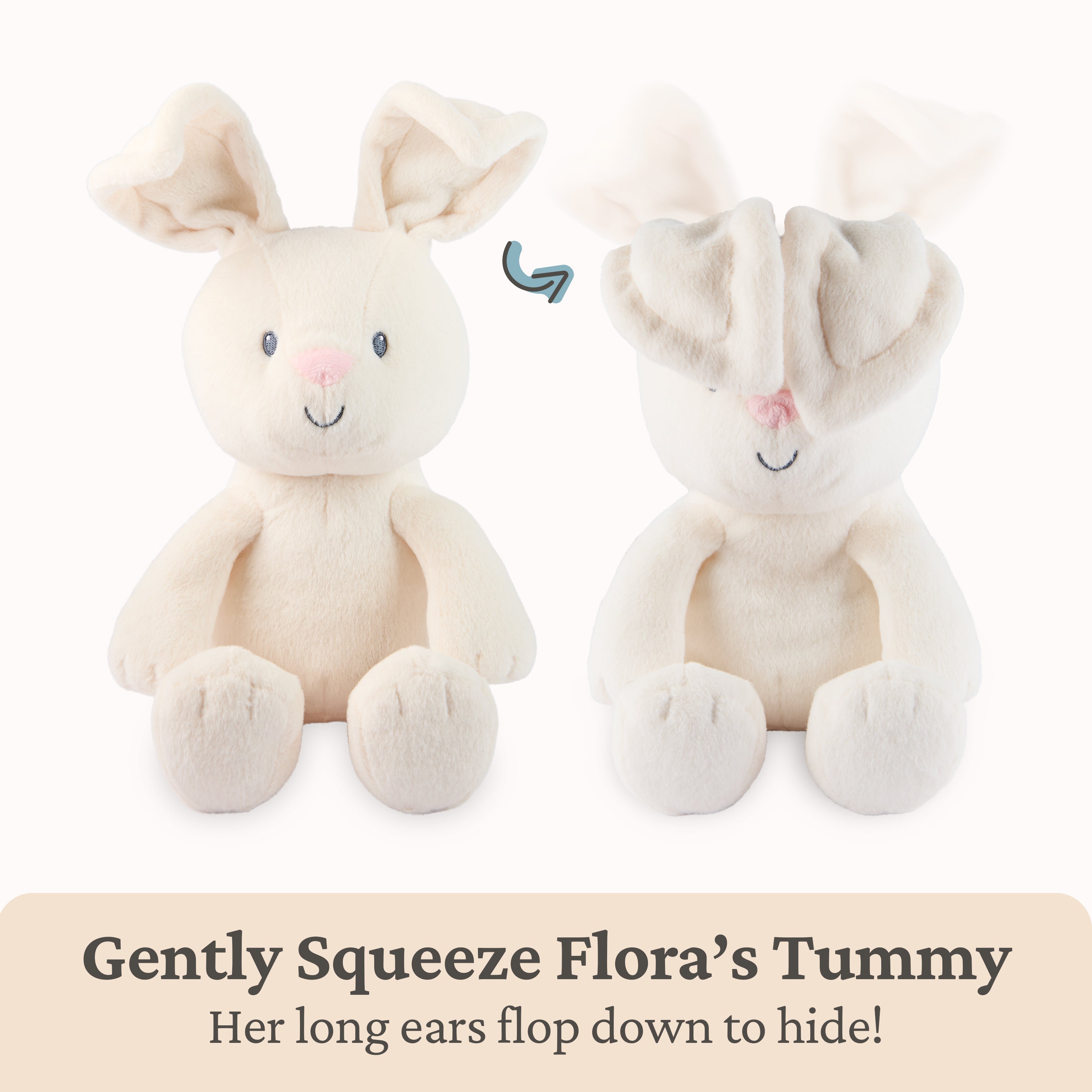 Peek-a-Boo Flora the Bunny, 7 in – Gund