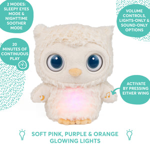 Sleepy Eyes Owl Bedtime Soother, 8 in