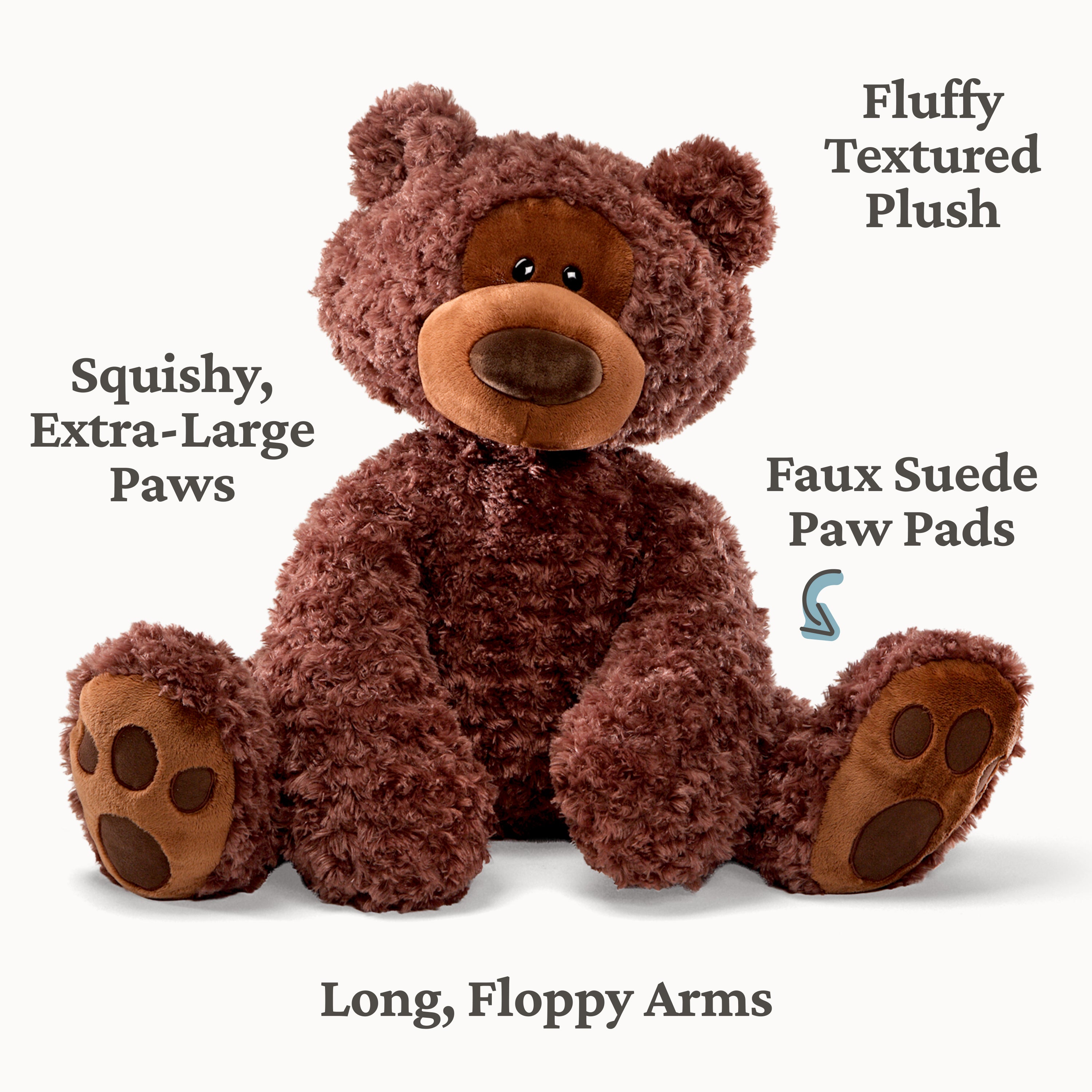 Jumbo Philbin Bear, Chocolate, 29 in – Gund