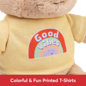 "Good Vibes" Bear, Yellow, 12 in