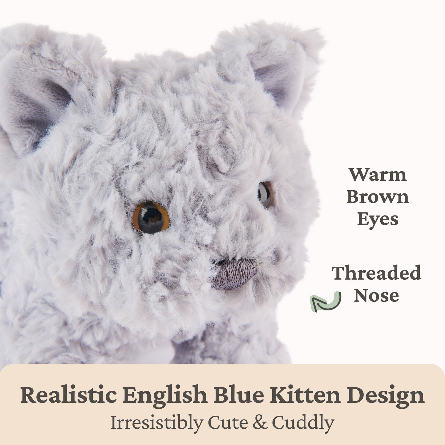 Bootsie English Blue Kitten, 9 in
