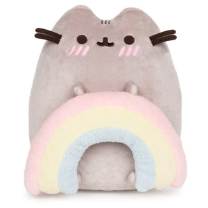 Pusheen with Rainbow, 9.5 in