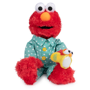 Bedtime Elmo with Glow-in-the-Dark Pajamas & LED Flashlight, 12 in