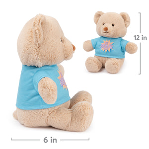 "Be Brave" Bear, Blue, 12 in