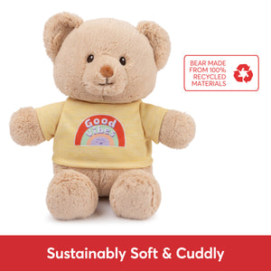 Good Vibes Bear, Yellow, 12 in