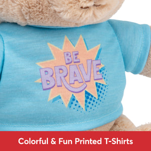 "Be Brave" Bear, Blue, 12 in