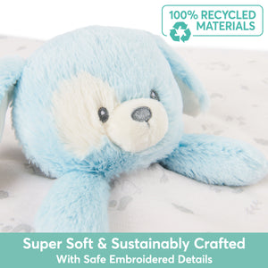 Sustainably Soft™100% Recycled Lovey: Bay™ Puppy, 10 in