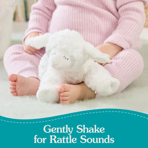 Winky Lamb Plush Rattle, 7 in