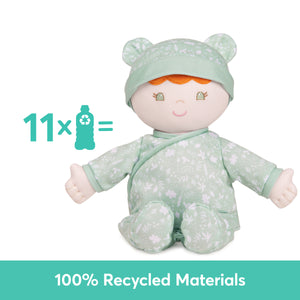 Daphnie 100% Recycled Baby Doll (Green), 12 in