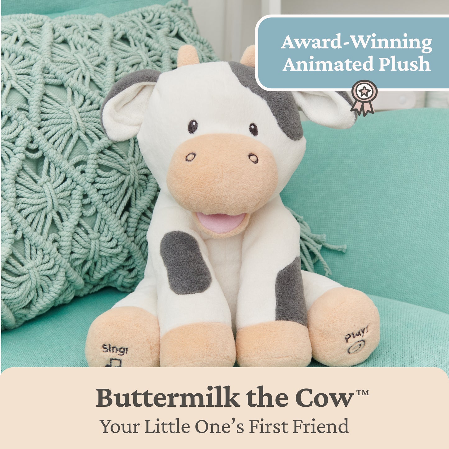 Animated Buttermilk the Cow, 12 in