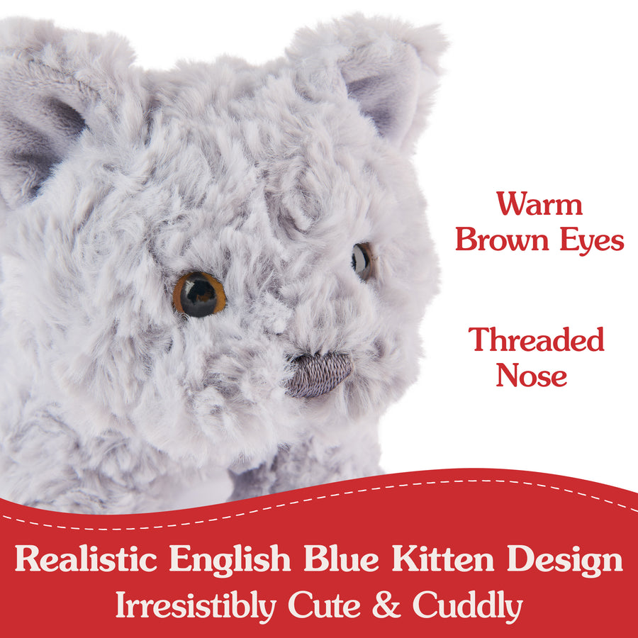 Bootsie English Blue Kitten, 9 in