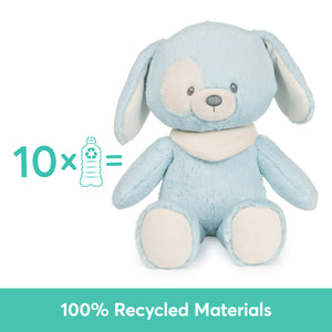 GUND 100% Recycled Puppy, Blue, 13 in