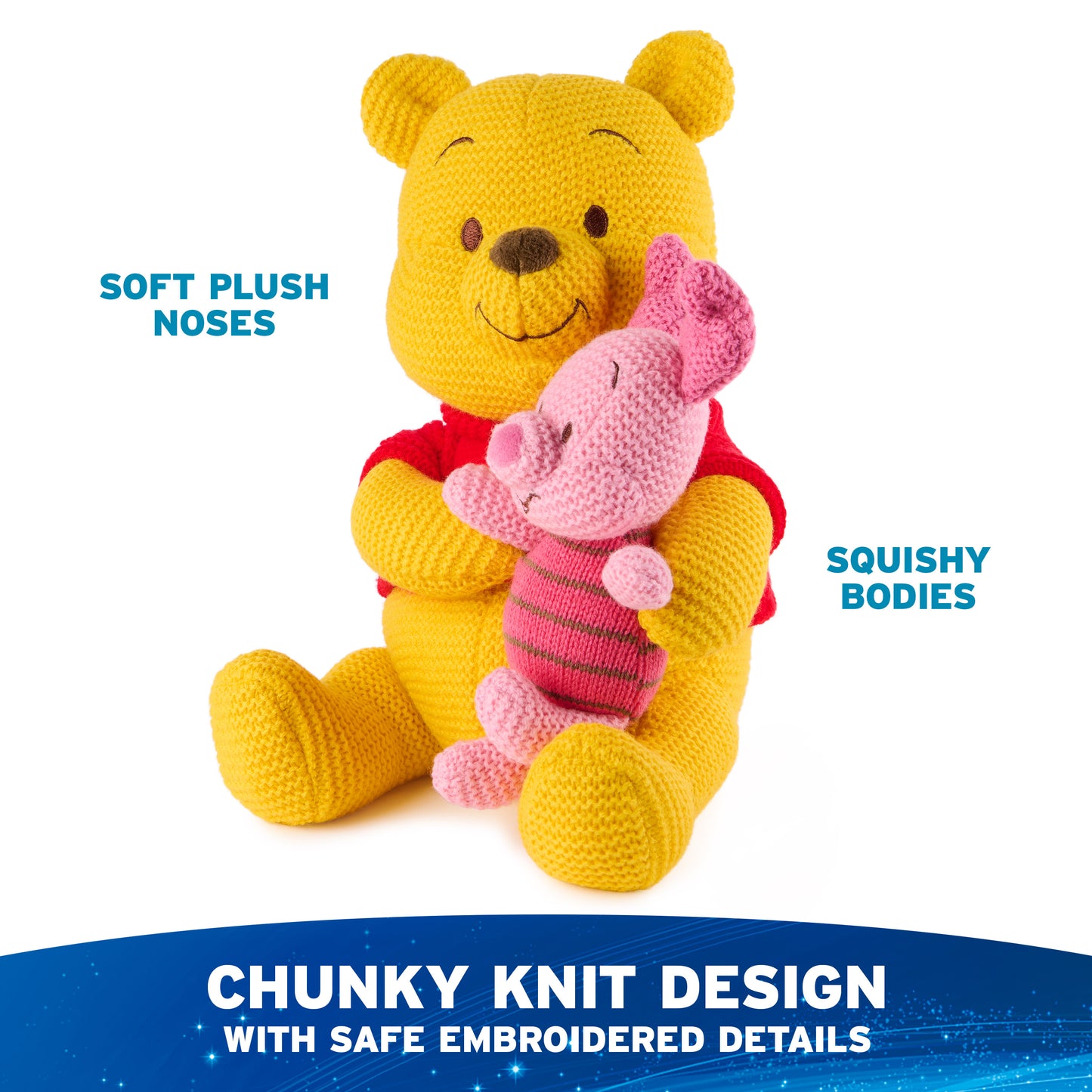 Winnie the Pooh & Piglet Knit Plush, 10 in