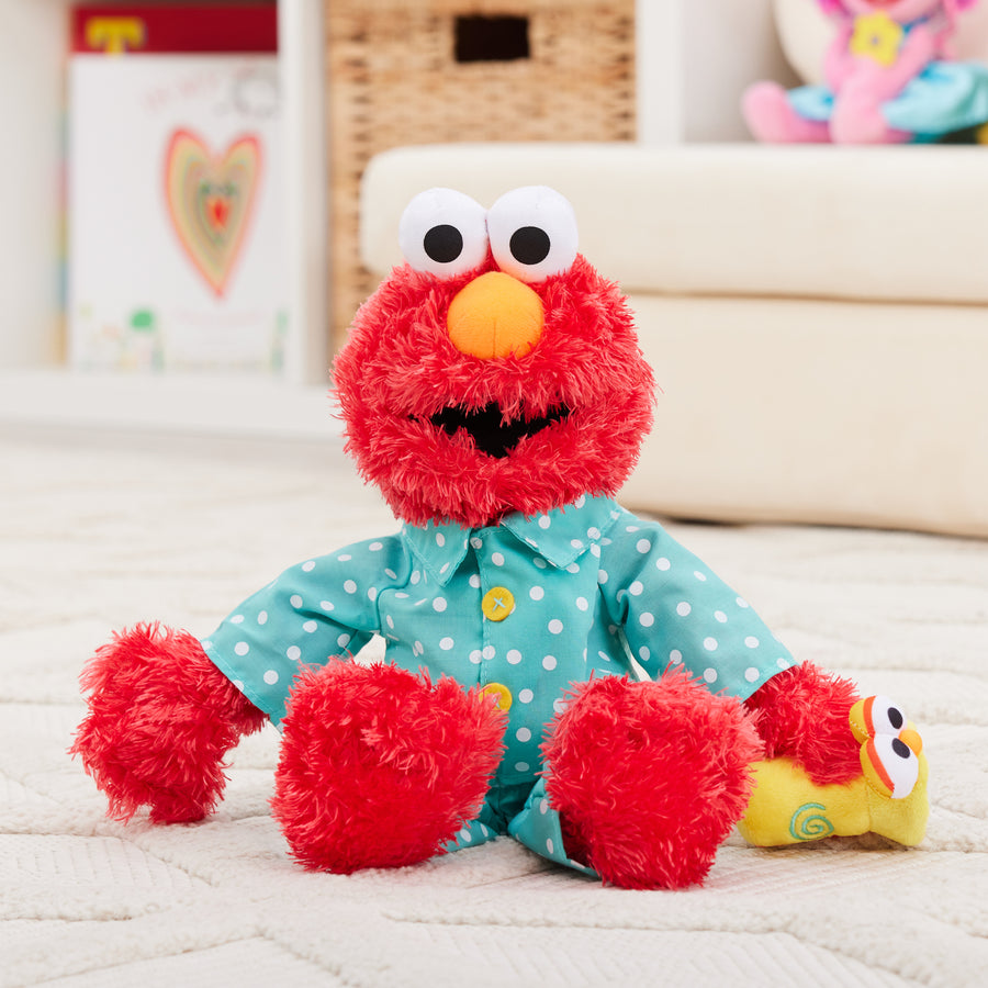 Bedtime Elmo with Glow-in-the-Dark Pajamas & LED Flashlight, 12 in