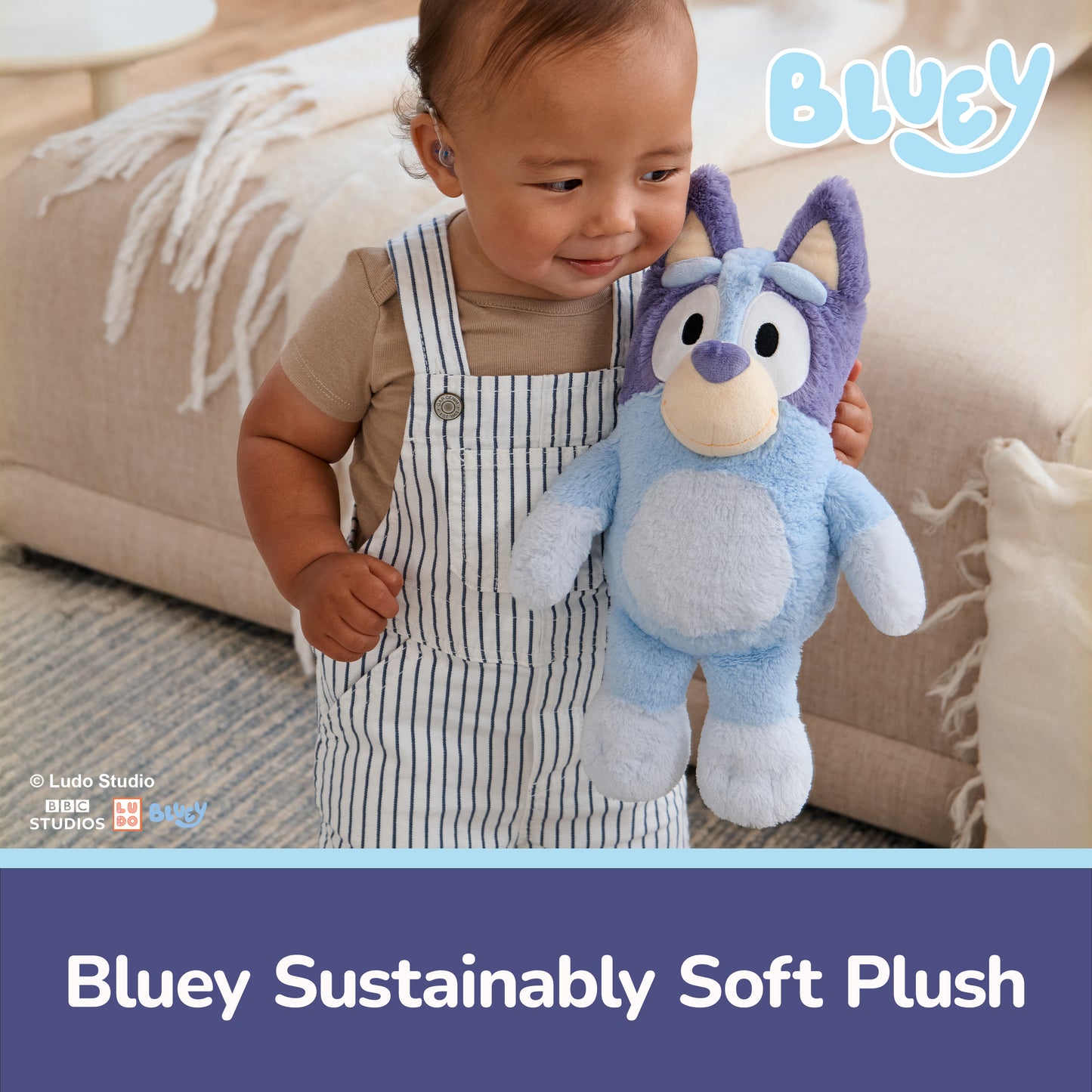 Sustainably Soft: Bluey, 13 in (Made from 100% Recycled Materials)